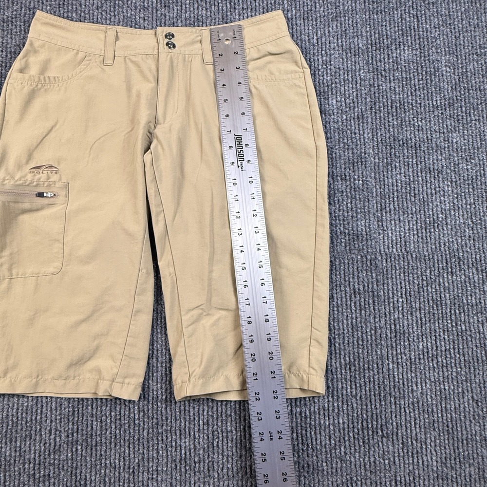 GoLite Womens Size Medium Khaki Tan Hiking Shorts Nylon Cargo Outdoor Trail - Picture 5 of 12